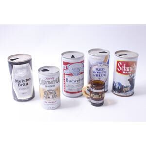 Beer Cans, Lot, Empty, Drinkware, Vintage, Memorabilia, ~ 250407-WH 172